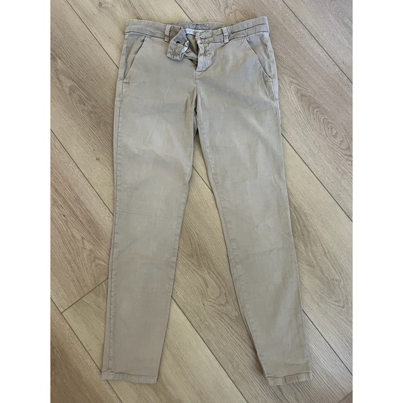 XS Stiletto Trouser Pants Women's Beige Chinos - Picture 1 of 7